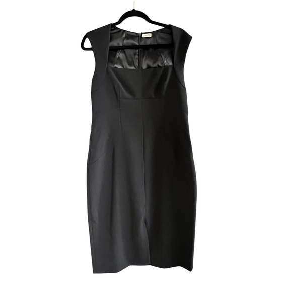 L'AGENCE Dresses & Skirts - L'AGENCE Black Cotton Blend Sleeveless Square Neck Sheath Dress Career Office‎
